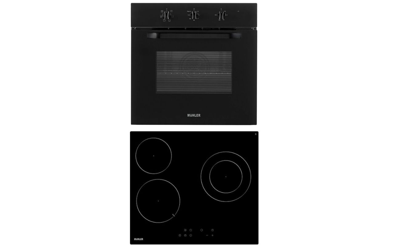 Φούρνος άνω Πάγκου 65lt με Κεραμικές Εστίες Π59εκ., BO6508MA + CHP32, Muhler